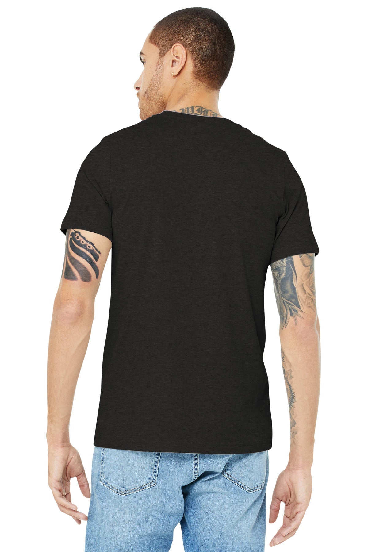 BELLA+CANVAS ® Unisex Heather CVC Short Sleeve Tee. BC3001CVC [Black Heather] - DFW Impression