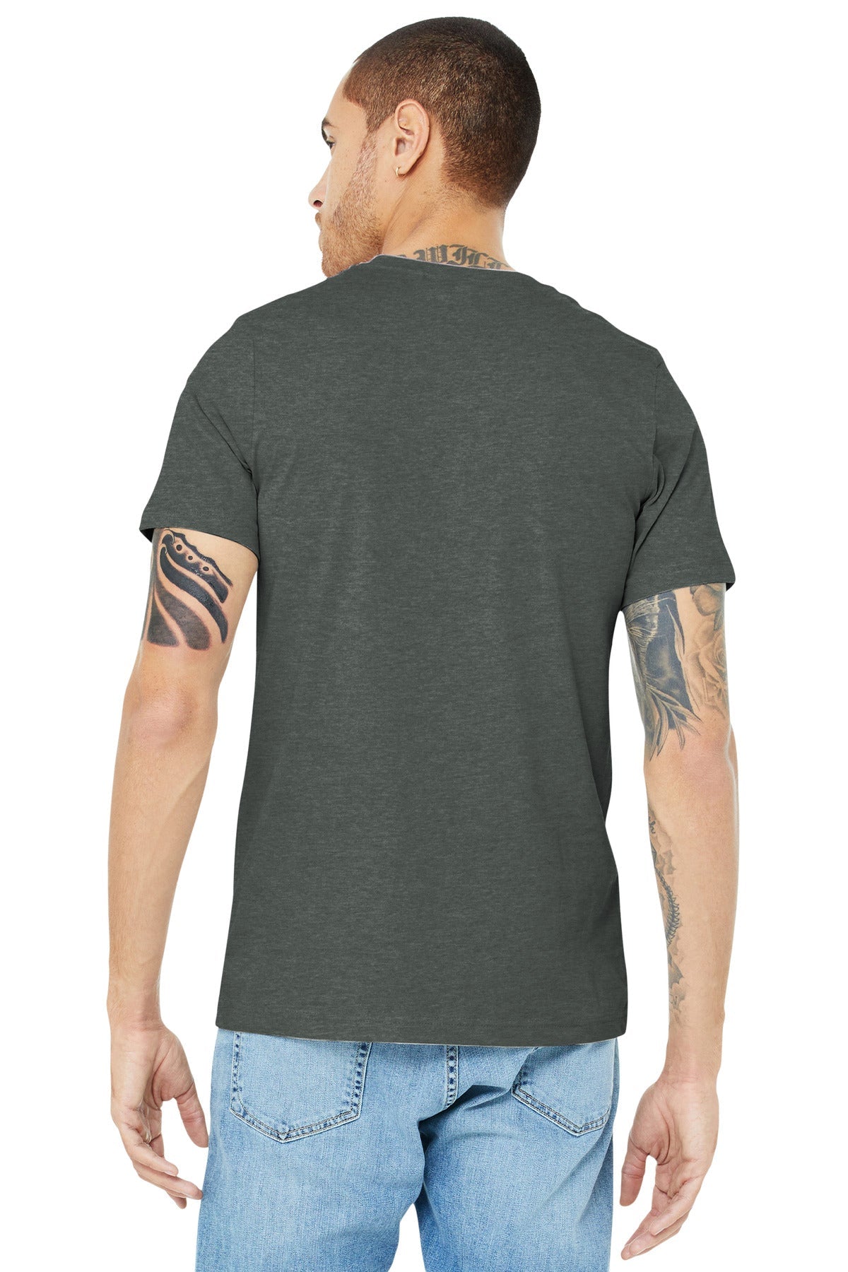 BELLA+CANVAS ® Unisex Heather CVC Short Sleeve Tee. BC3001CVC [Deep Heather] - DFW Impression