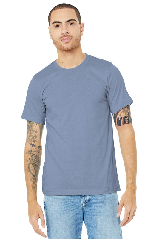 BELLA+CANVAS ® Unisex Heather CVC Short Sleeve Tee. BC3001CVC [Heather Blue] - DFW Impression