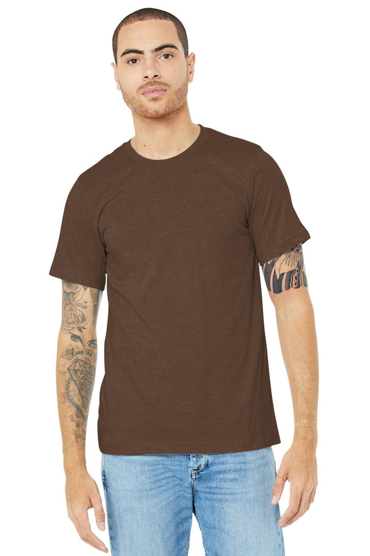 BELLA+CANVAS ® Unisex Heather CVC Short Sleeve Tee. BC3001CVC [Heather Brown] - DFW Impression