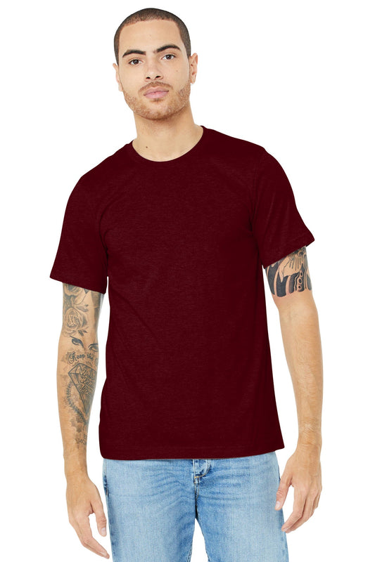 BELLA+CANVAS ® Unisex Heather CVC Short Sleeve Tee. BC3001CVC [Heather Cardinal] - DFW Impression