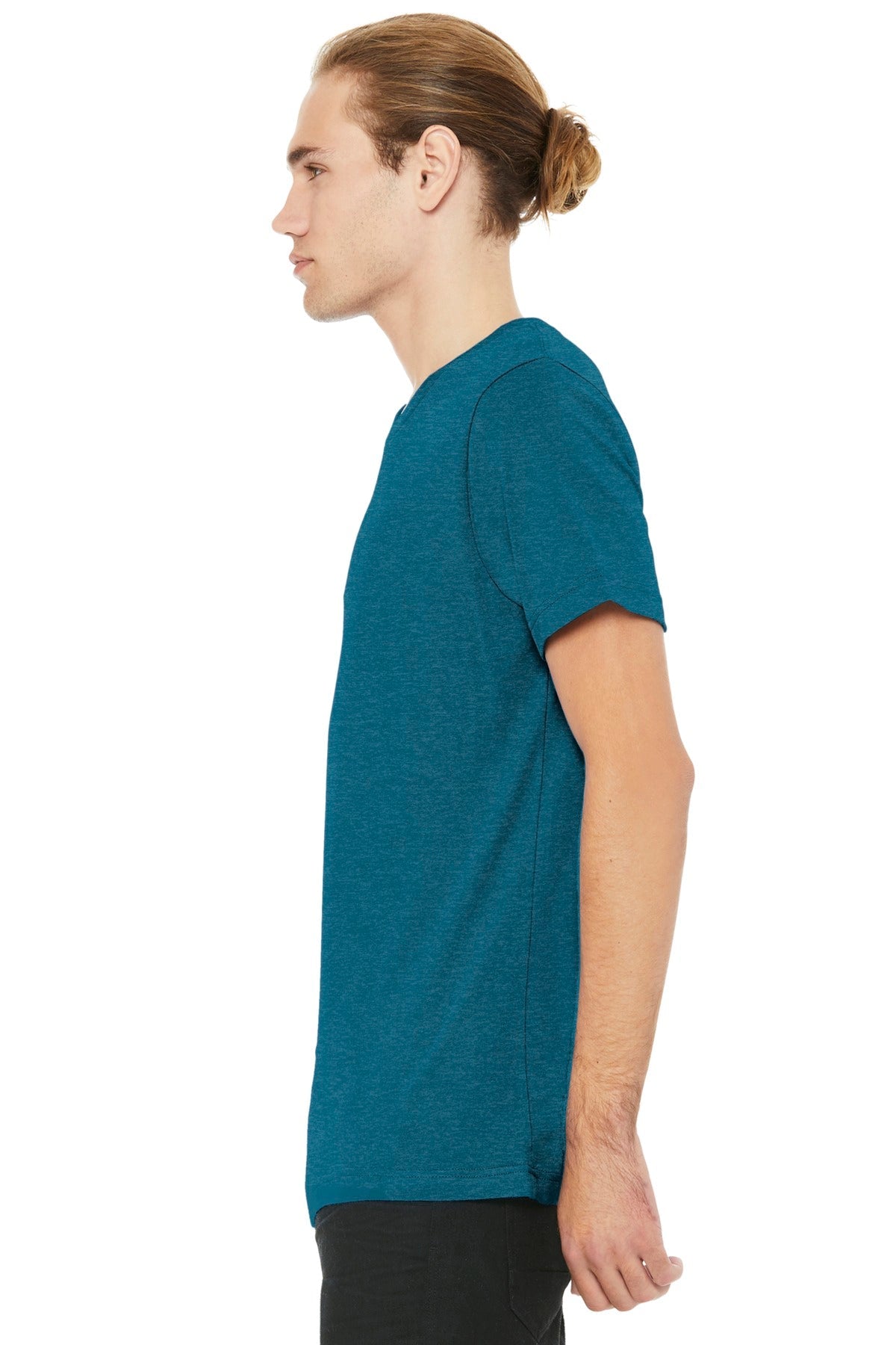 BELLA+CANVAS ® Unisex Heather CVC Short Sleeve Tee. BC3001CVC [Heather Deep Teal] - DFW Impression