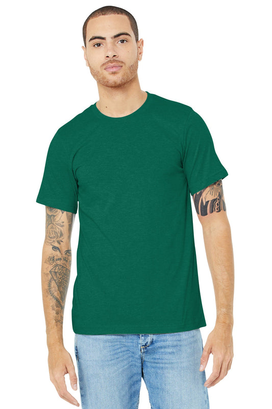 BELLA+CANVAS ® Unisex Heather CVC Short Sleeve Tee. BC3001CVC [Heather Grass Green] - DFW Impression