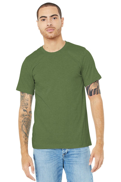 BELLA+CANVAS ® Unisex Heather CVC Short Sleeve Tee. BC3001CVC [Heather Green] - DFW Impression