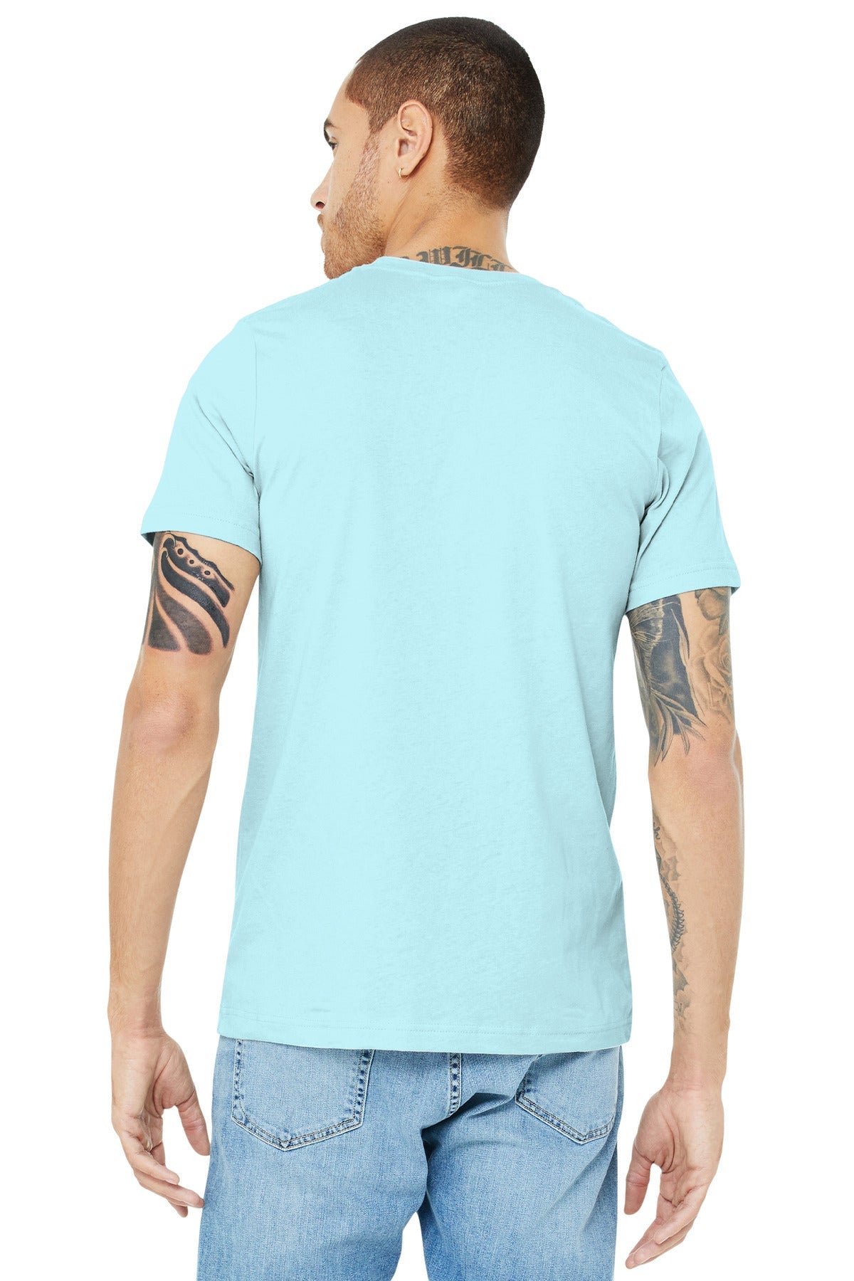 BELLA+CANVAS ® Unisex Heather CVC Short Sleeve Tee. BC3001CVC [Heather Ice Blue] - DFW Impression