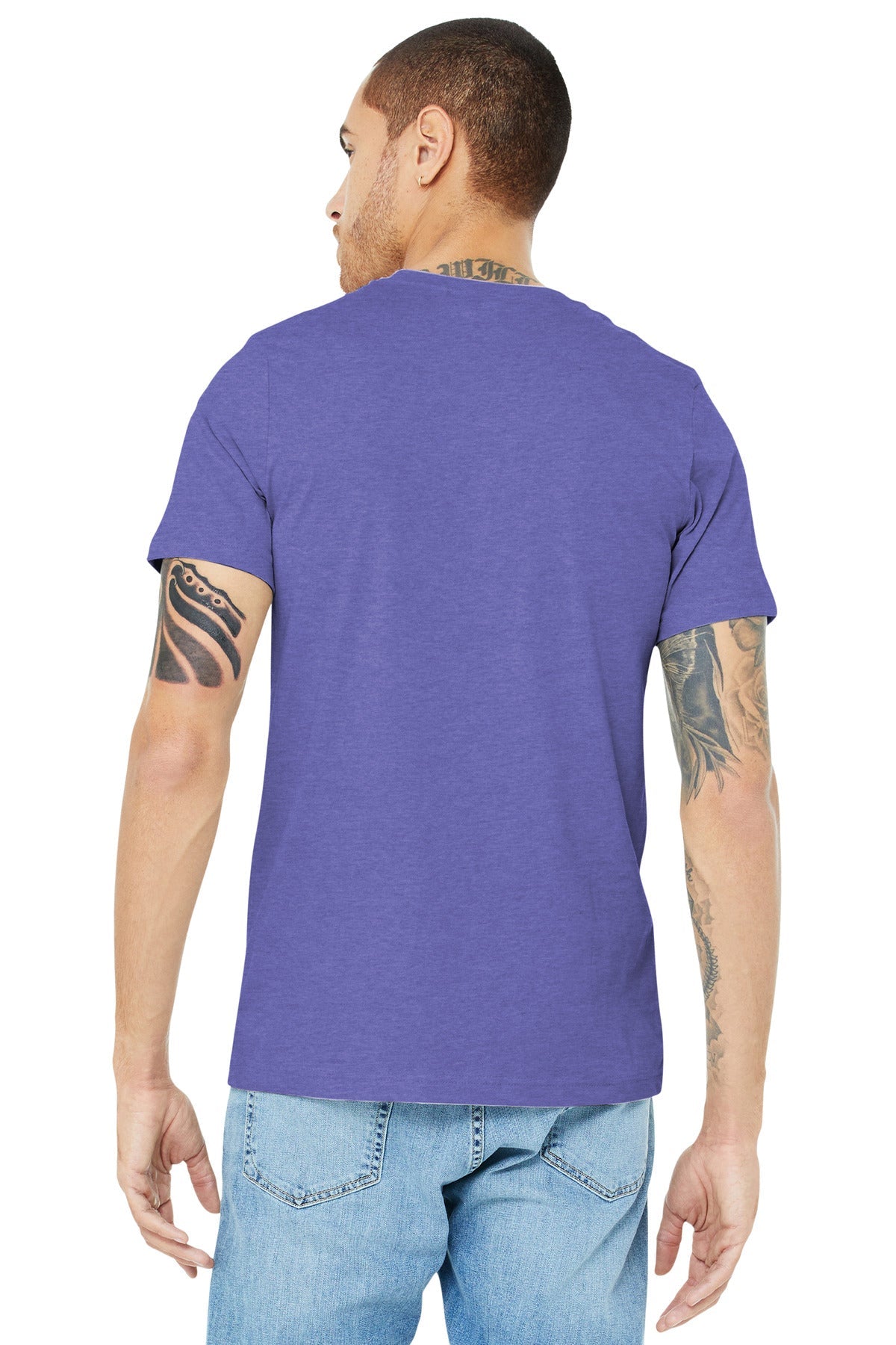 BELLA+CANVAS ® Unisex Heather CVC Short Sleeve Tee. BC3001CVC [Heather Lapis] - DFW Impression