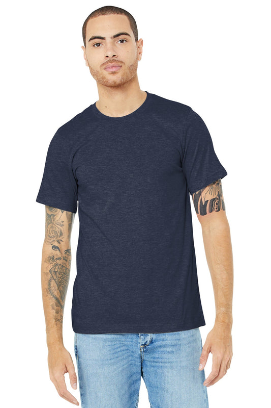 BELLA+CANVAS ® Unisex Heather CVC Short Sleeve Tee. BC3001CVC [Heather Midnight Navy] - DFW Impression