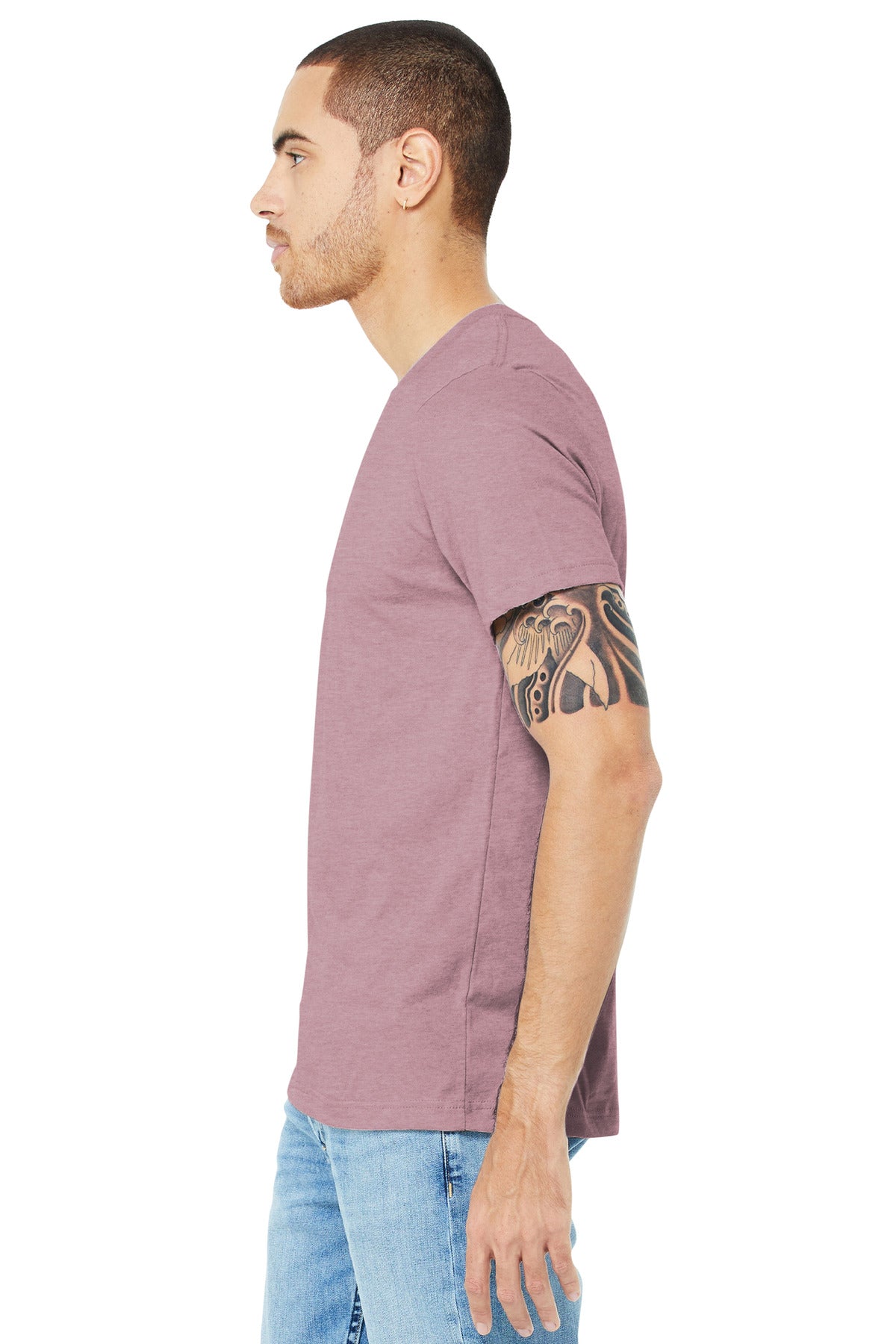 BELLA+CANVAS ® Unisex Heather CVC Short Sleeve Tee. BC3001CVC [Heather Orchid] - DFW Impression