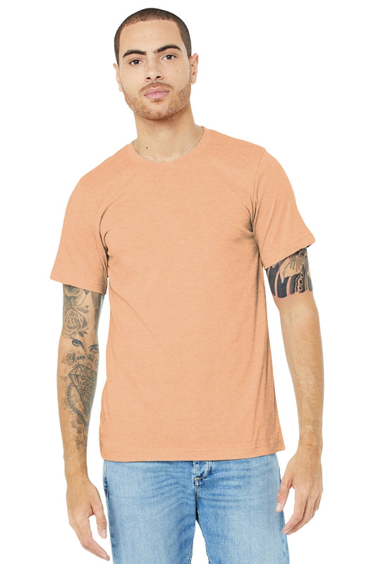 BELLA+CANVAS ® Unisex Heather CVC Short Sleeve Tee. BC3001CVC [Heather Peach] - DFW Impression