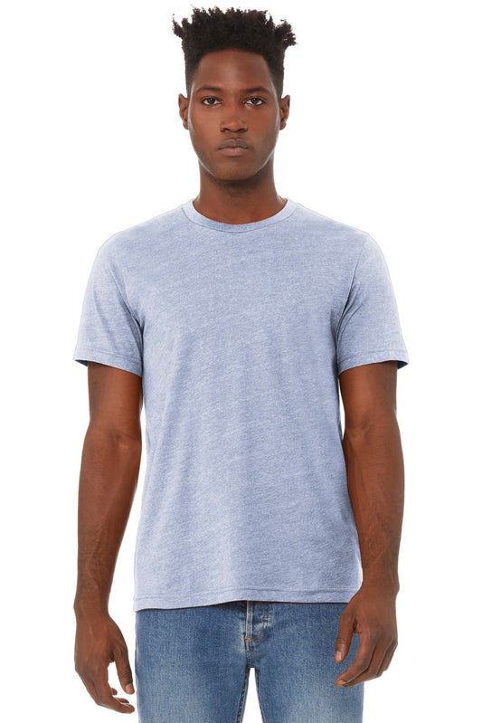 BELLA+CANVAS ® Unisex Heather CVC Short Sleeve Tee. BC3001CVC [Heather Prism Blue] - DFW Impression