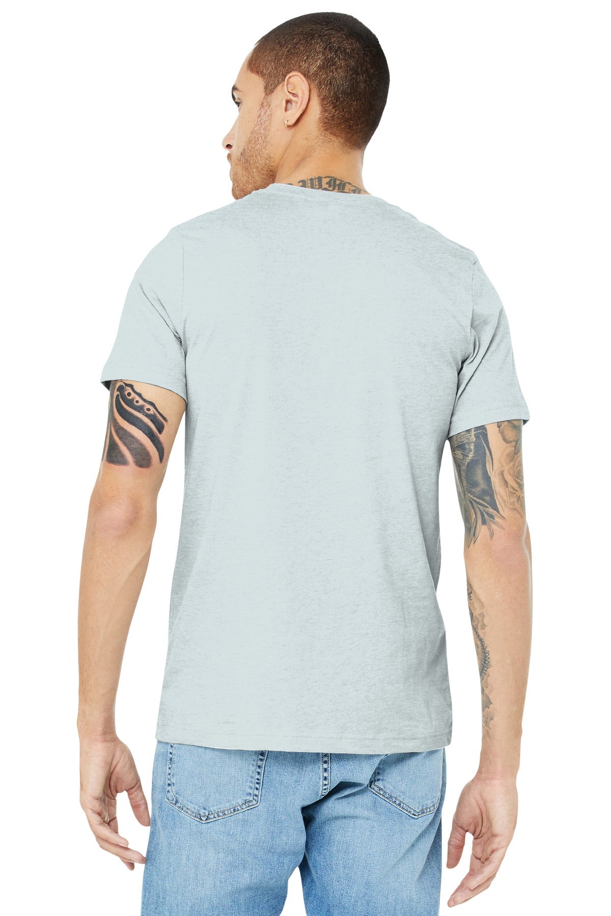 BELLA+CANVAS ® Unisex Heather CVC Short Sleeve Tee. BC3001CVC [Heather Prism Ice Blue] - DFW Impression