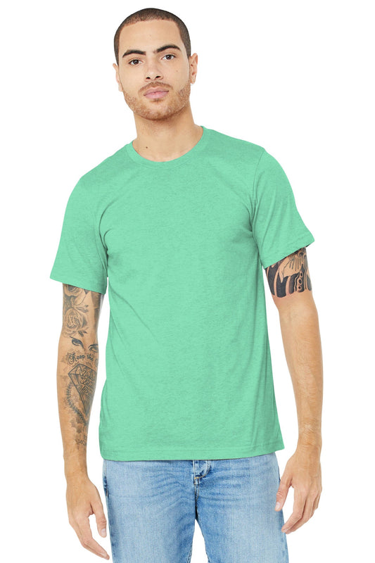 BELLA+CANVAS ® Unisex Heather CVC Short Sleeve Tee. BC3001CVC [Heather Prism Mint] - DFW Impression