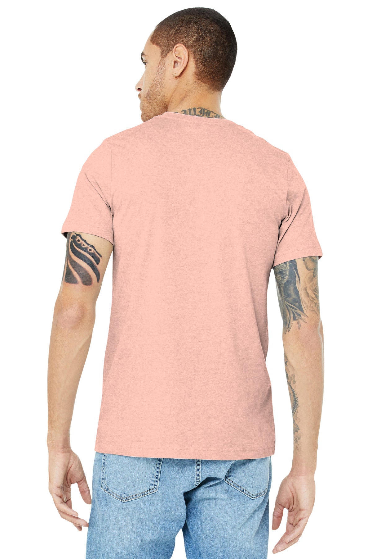 BELLA+CANVAS ® Unisex Heather CVC Short Sleeve Tee. BC3001CVC [Heather Prism Peach] - DFW Impression