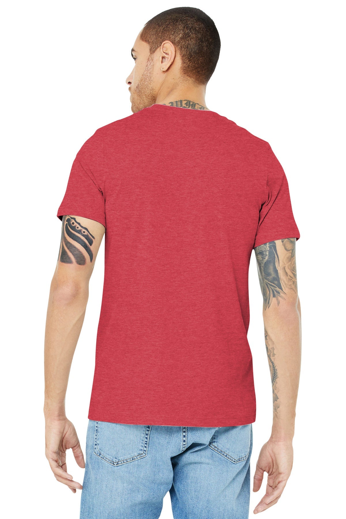 BELLA+CANVAS ® Unisex Heather CVC Short Sleeve Tee. BC3001CVC [Heather Red] - DFW Impression