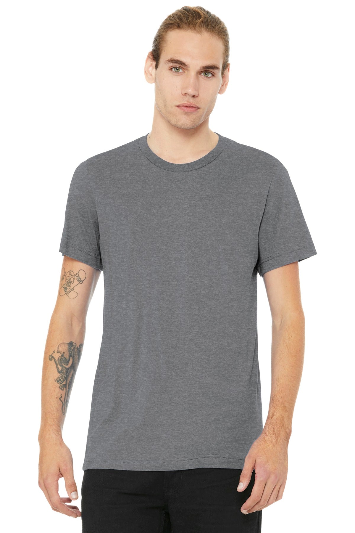 BELLA+CANVAS ® Unisex Heather CVC Short Sleeve Tee. BC3001CVC [Heather Storm] - DFW Impression