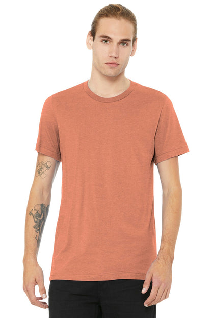 BELLA+CANVAS ® Unisex Heather CVC Short Sleeve Tee. BC3001CVC [Heather Sunset] - DFW Impression