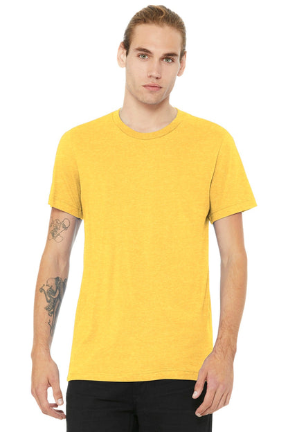 BELLA+CANVAS ® Unisex Heather CVC Short Sleeve Tee. BC3001CVC [Heather Yellow Gold] - DFW Impression