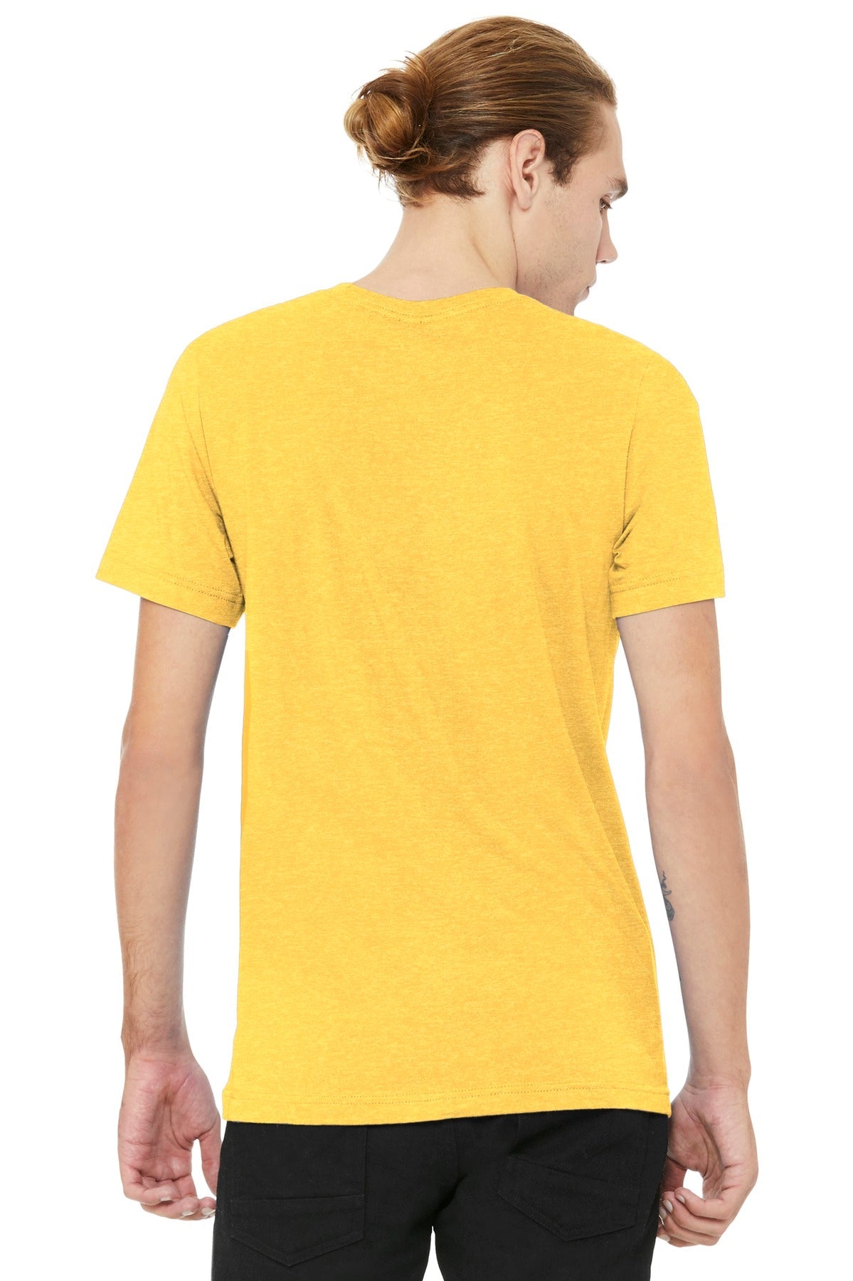 BELLA+CANVAS ® Unisex Heather CVC Short Sleeve Tee. BC3001CVC [Heather Yellow Gold] - DFW Impression