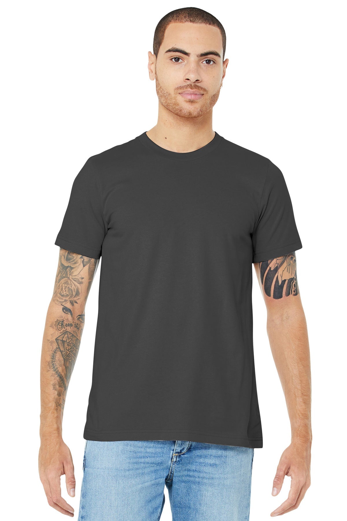 BELLA+CANVAS ® Unisex Jersey Short Sleeve Tee. BC3001 [Asphalt] - DFW Impression