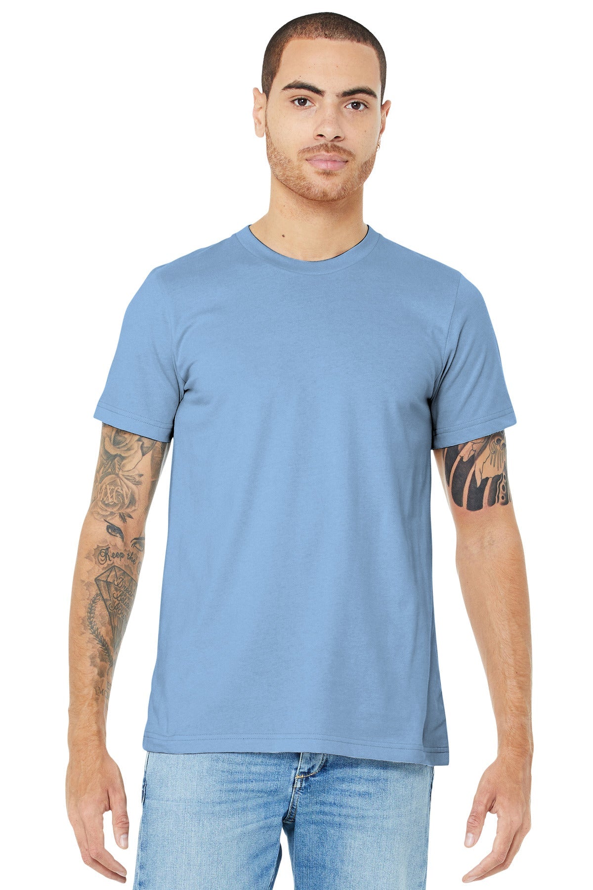 BELLA+CANVAS ® Unisex Jersey Short Sleeve Tee. BC3001 [Baby Blue] - DFW Impression