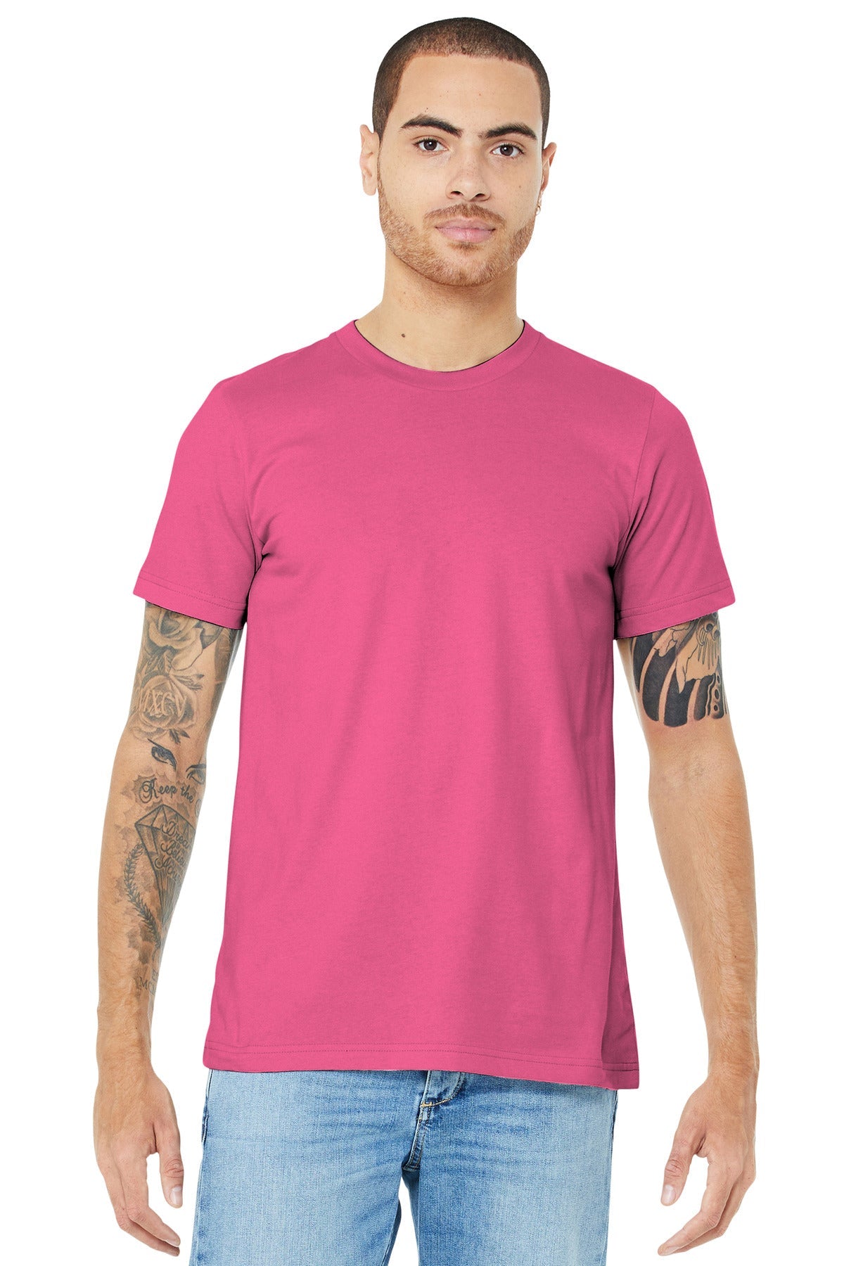 BELLA+CANVAS ® Unisex Jersey Short Sleeve Tee. BC3001 [Charity Pink] - DFW Impression