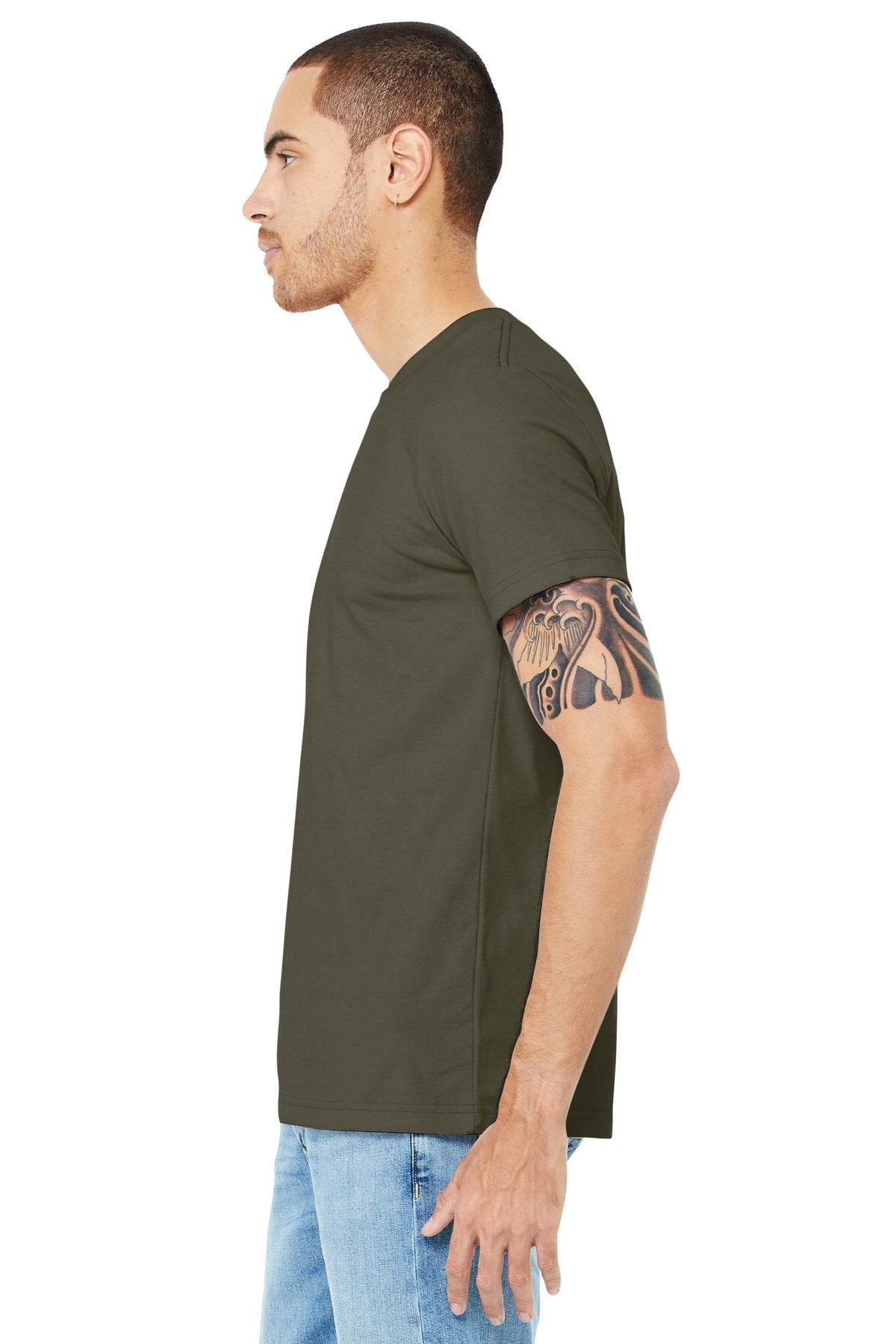 BELLA+CANVAS ® Unisex Jersey Short Sleeve Tee. BC3001 [Dark Olive] - DFW Impression