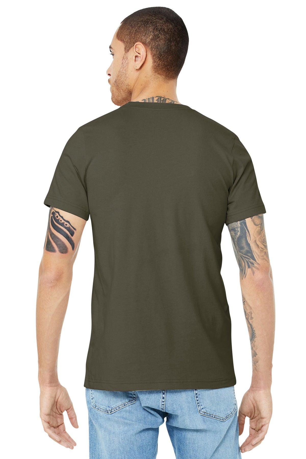 BELLA+CANVAS ® Unisex Jersey Short Sleeve Tee. BC3001 [Dark Olive] - DFW Impression