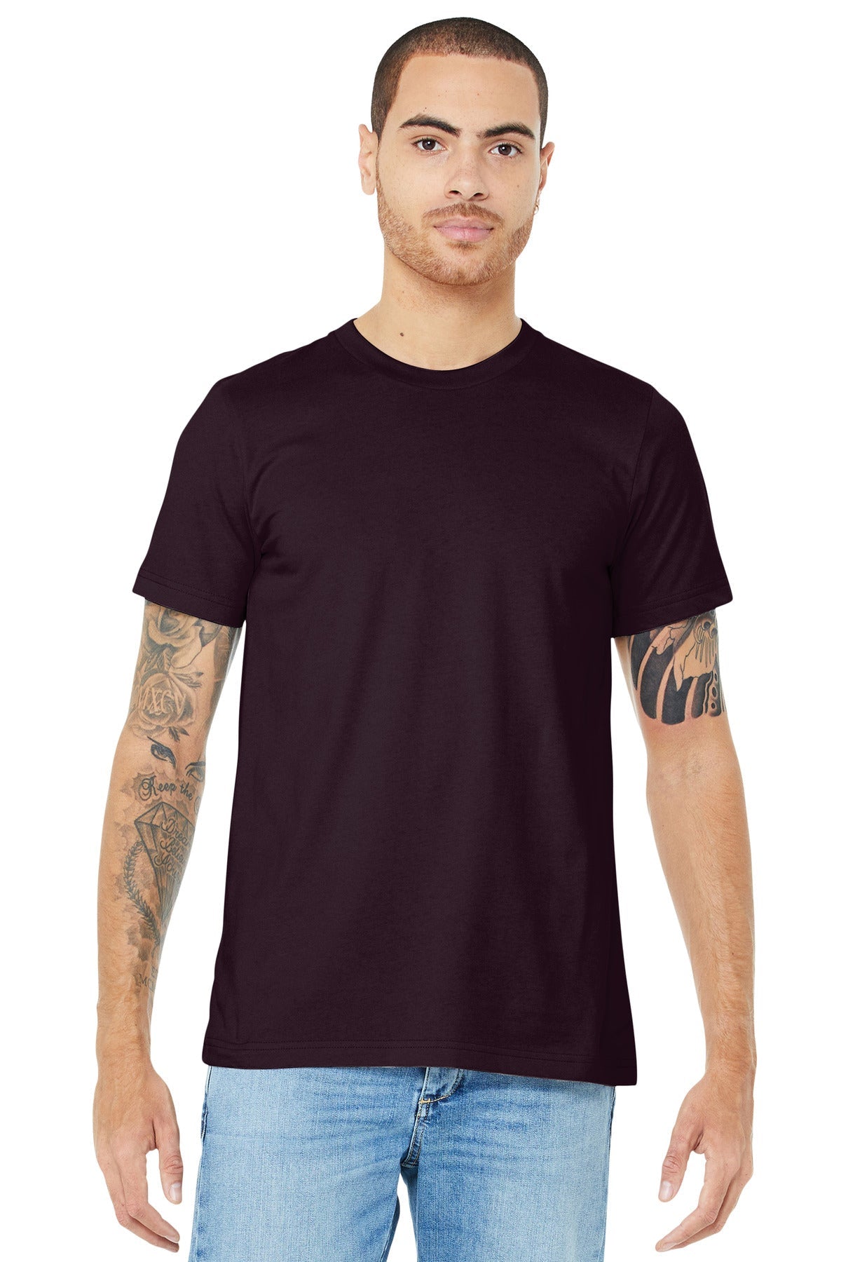 BELLA+CANVAS ® Unisex Jersey Short Sleeve Tee. BC3001 [Oxblood Black] - DFW Impression