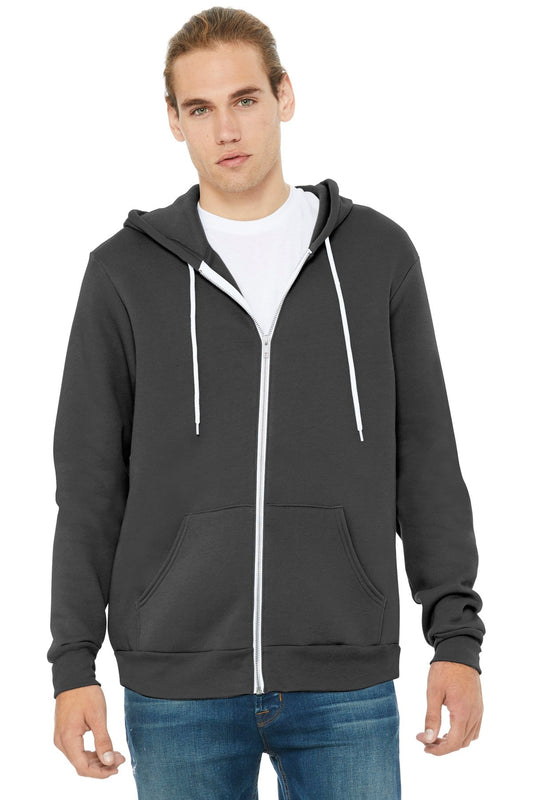 BELLA+CANVAS ® Unisex Sponge Fleece Full-Zip Hoodie. BC3739 [Asphalt] - DFW Impression