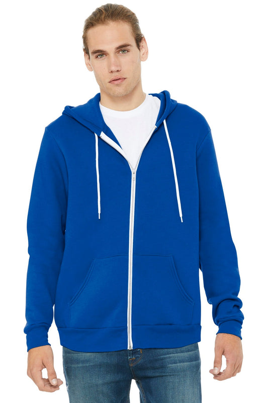 BELLA+CANVAS ® Unisex Sponge Fleece Full-Zip Hoodie. BC3739 [True Royal] - DFW Impression