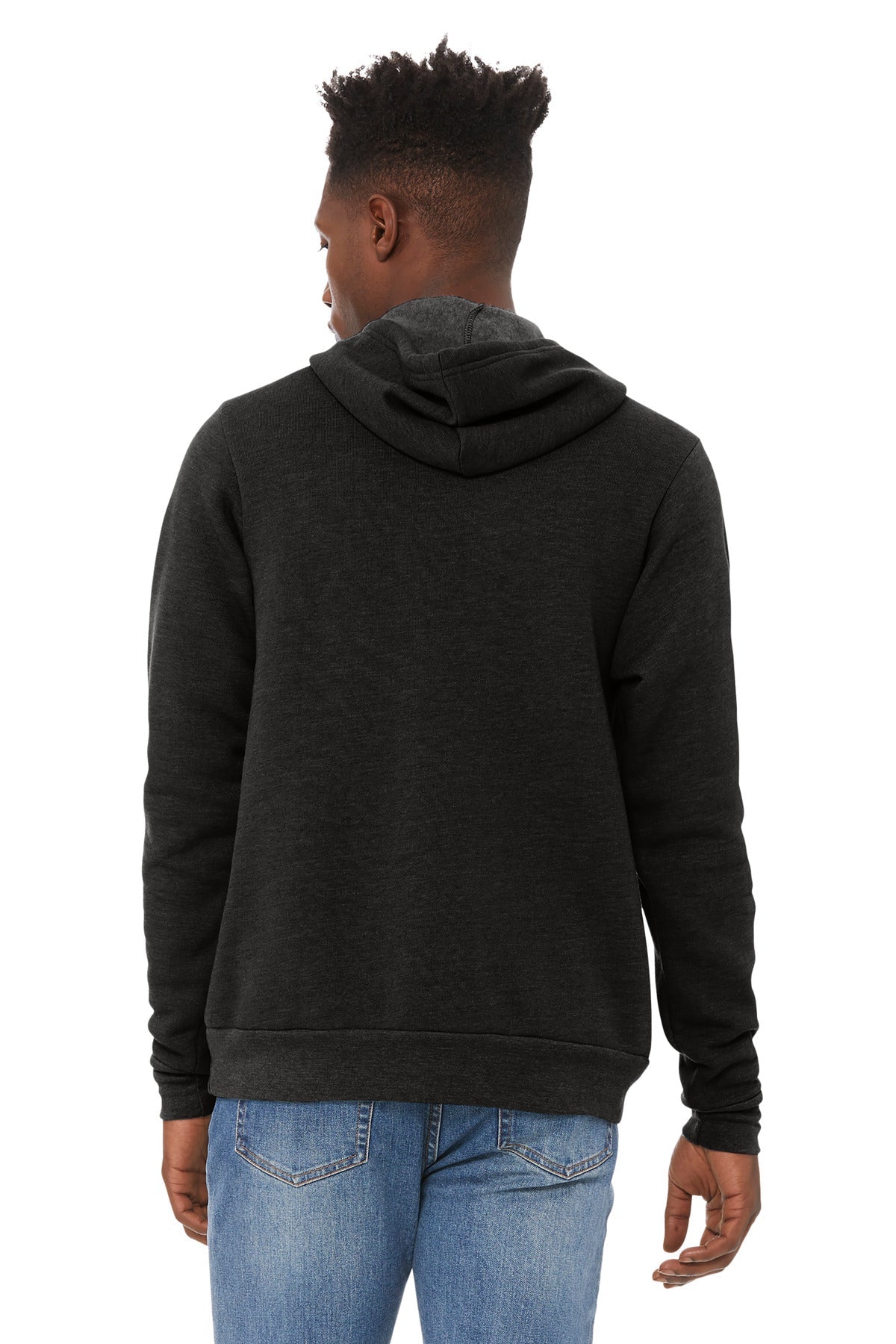 BELLA+CANVAS ® Unisex Sponge Fleece Pullover Hoodie. BC3719 [Black Heather] - DFW Impression