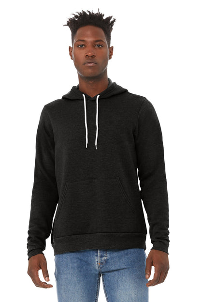 BELLA+CANVAS ® Unisex Sponge Fleece Pullover Hoodie. BC3719 [Black Heather] - DFW Impression