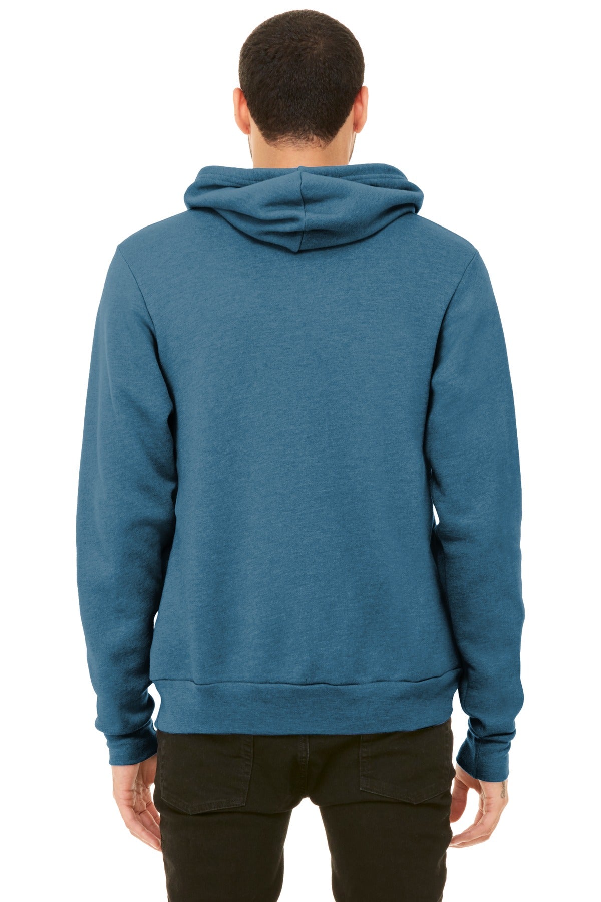 BELLA+CANVAS ® Unisex Sponge Fleece Pullover Hoodie. BC3719 [Heather Deep Teal] - DFW Impression