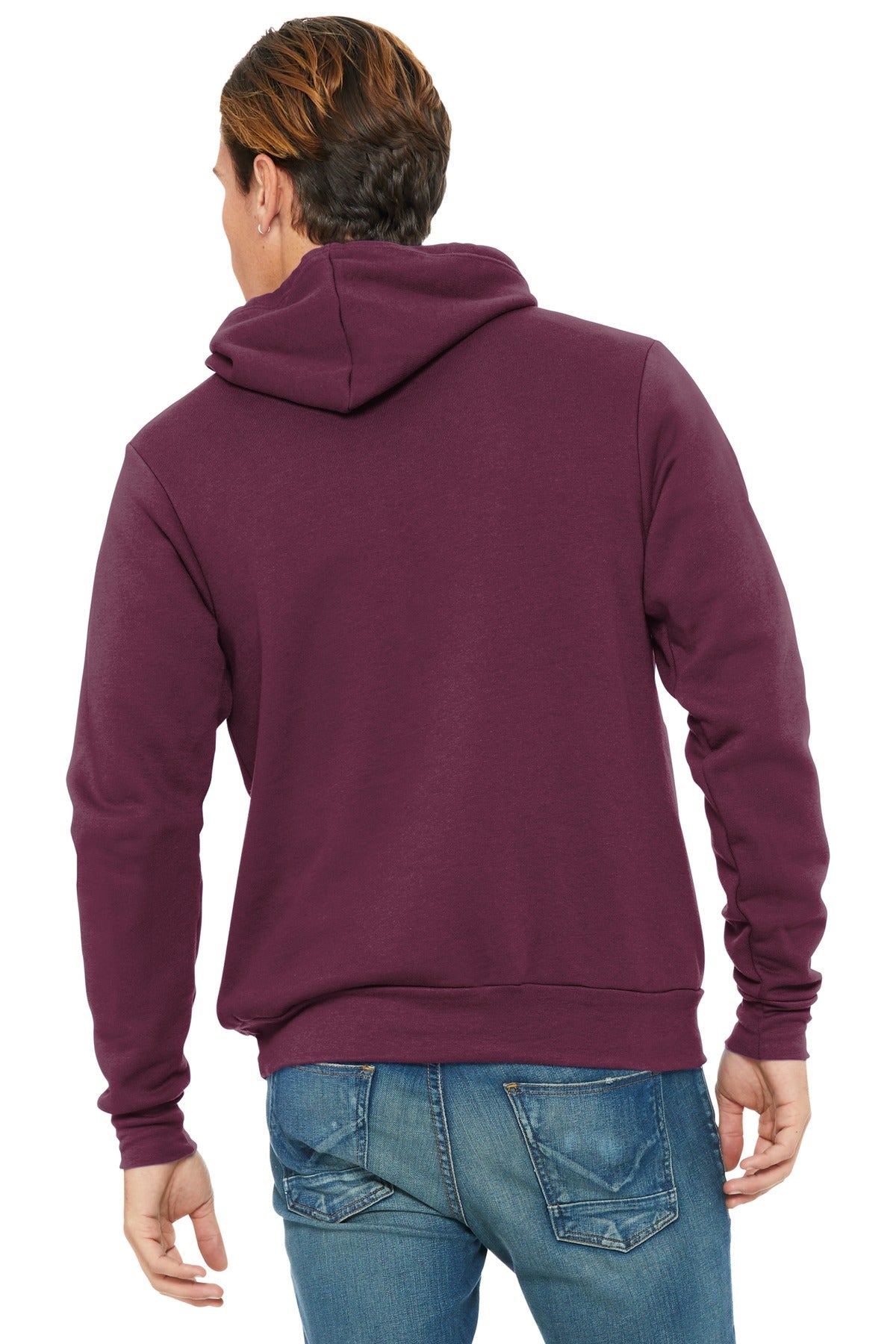 BELLA+CANVAS ® Unisex Sponge Fleece Pullover Hoodie. BC3719 [Maroon] - DFW Impression