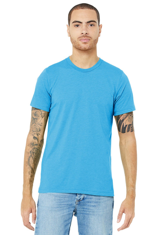 BELLA+CANVAS ® Unisex Triblend Short Sleeve Tee. BC3413 [Aqua Triblend] - DFW Impression