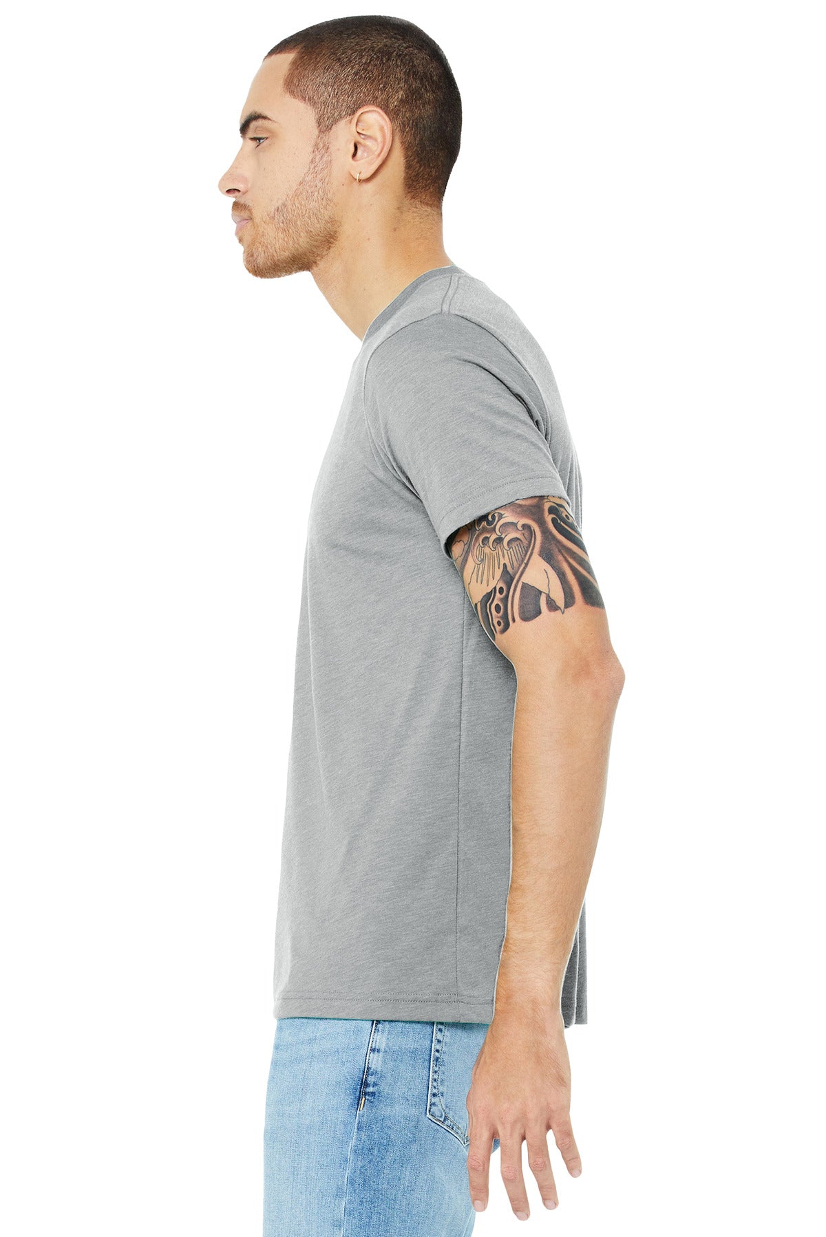 BELLA+CANVAS ® Unisex Triblend Short Sleeve Tee. BC3413 [Athletic Grey Triblend] - DFW Impression