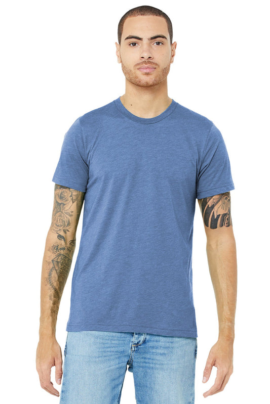 BELLA+CANVAS ® Unisex Triblend Short Sleeve Tee. BC3413 [Blue Triblend] - DFW Impression