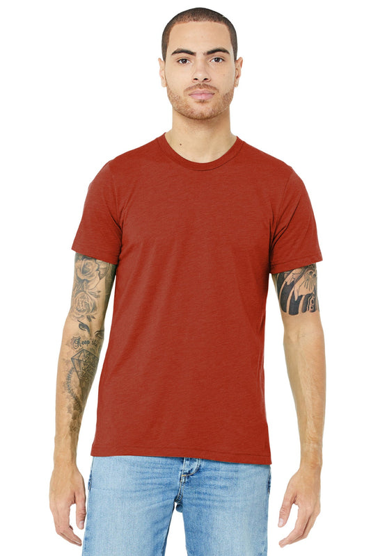 BELLA+CANVAS ® Unisex Triblend Short Sleeve Tee. BC3413 [Brick Triblend] - DFW Impression