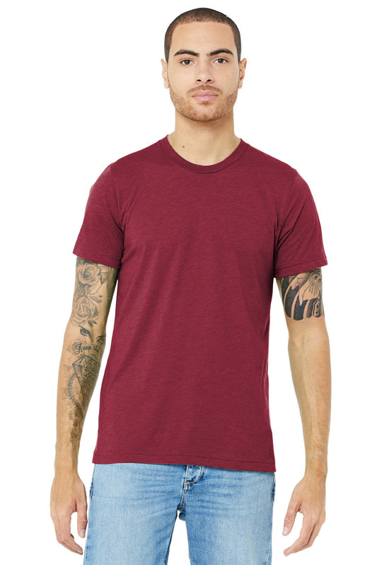 BELLA+CANVAS ® Unisex Triblend Short Sleeve Tee. BC3413 [Cardinal Triblend] - DFW Impression