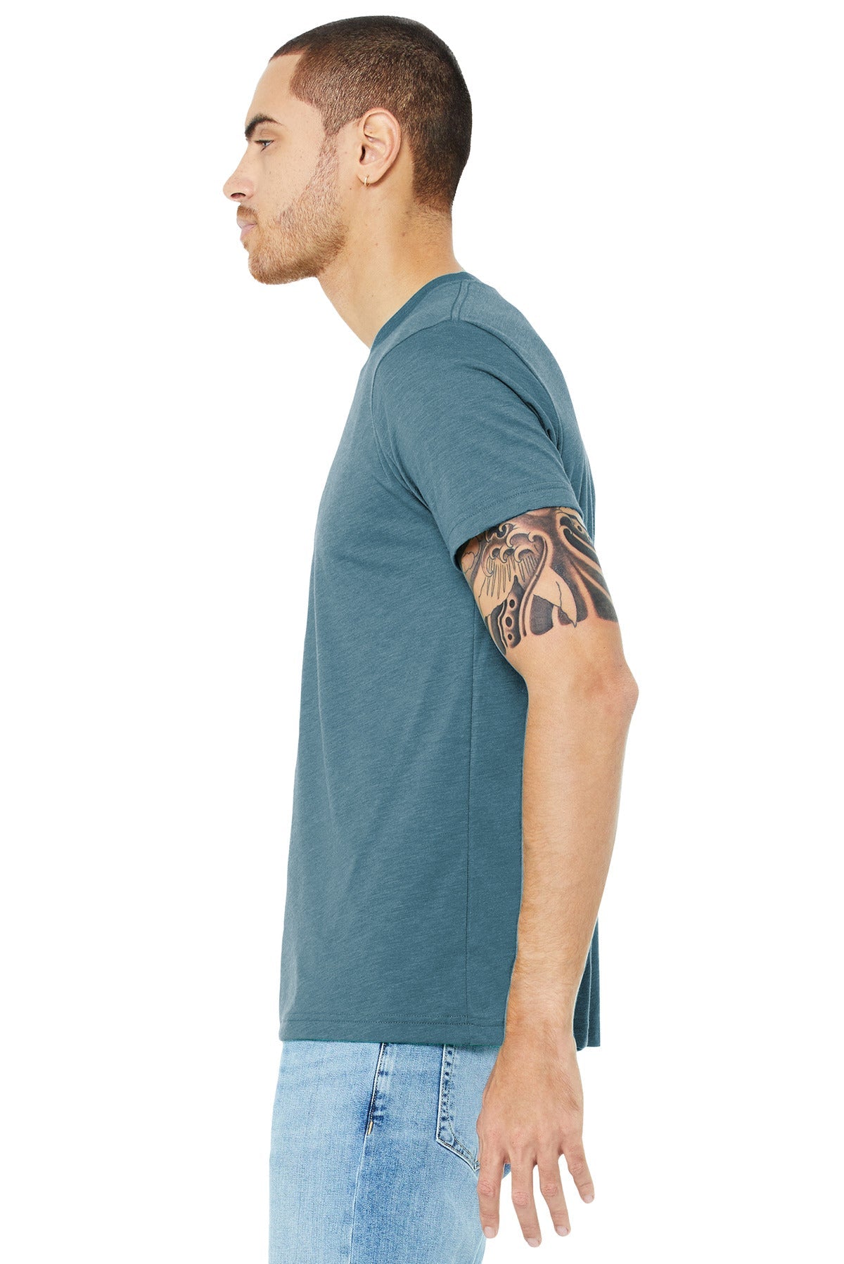 BELLA+CANVAS ® Unisex Triblend Short Sleeve Tee. BC3413 [Denim Triblend] - DFW Impression