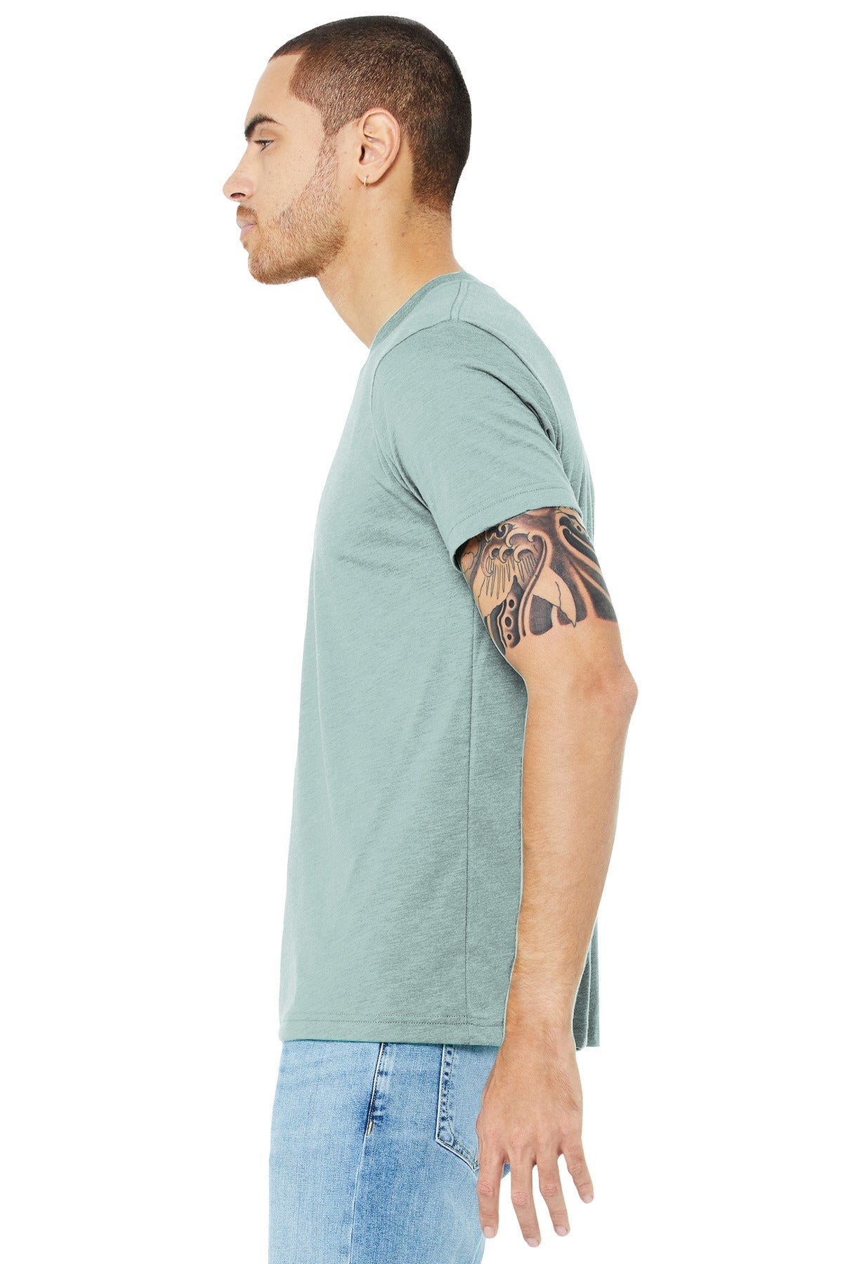 BELLA+CANVAS ® Unisex Triblend Short Sleeve Tee. BC3413 [Dusty Blue Triblend] - DFW Impression