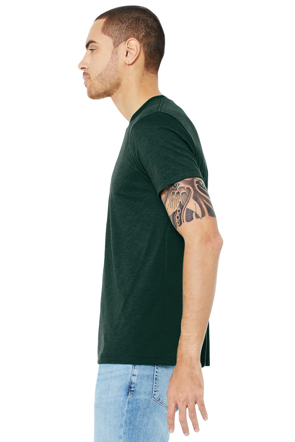 BELLA+CANVAS ® Unisex Triblend Short Sleeve Tee. BC3413 [Emerald Triblend] - DFW Impression