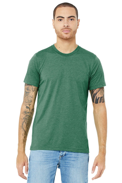 BELLA+CANVAS ® Unisex Triblend Short Sleeve Tee. BC3413 [Grass Green Triblend] - DFW Impression