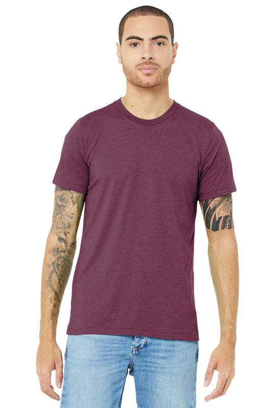 BELLA+CANVAS ® Unisex Triblend Short Sleeve Tee. BC3413 [Maroon Triblend] - DFW Impression