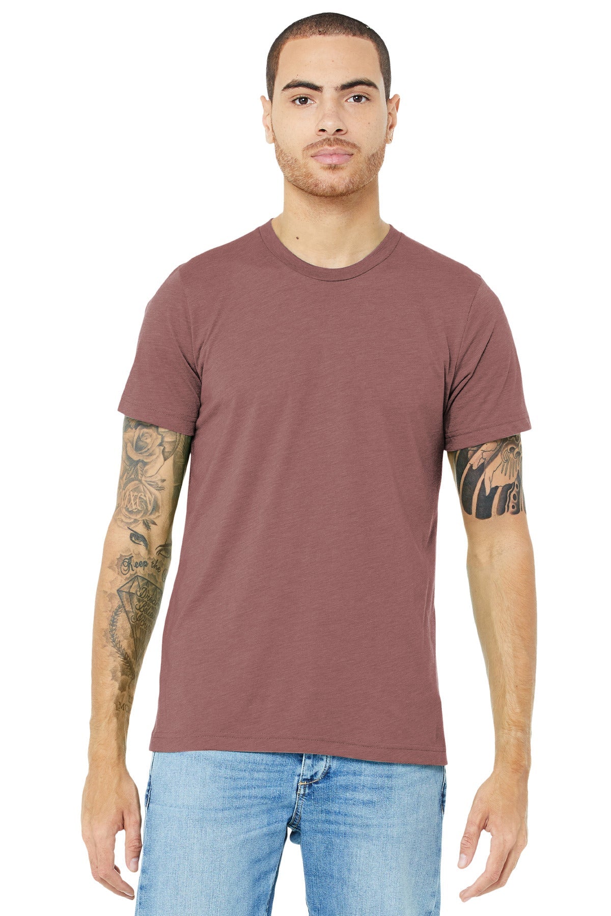 BELLA+CANVAS ® Unisex Triblend Short Sleeve Tee. BC3413 [Mauve Triblend] - DFW Impression