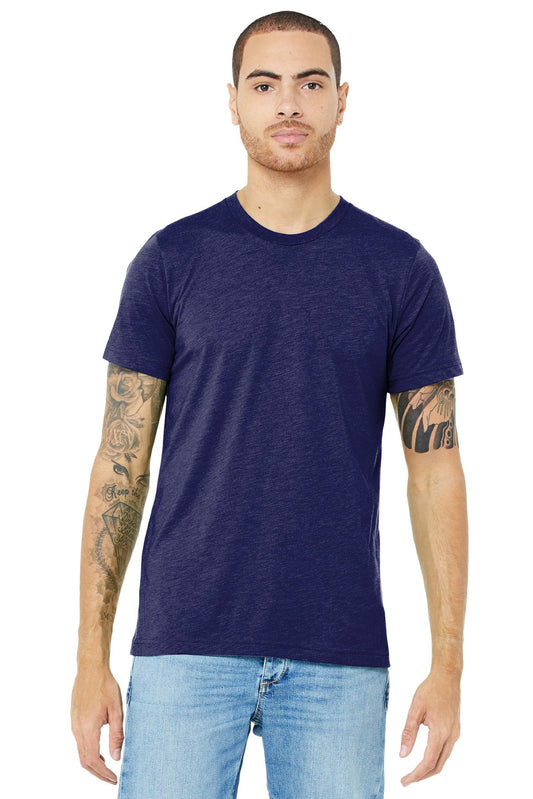 BELLA+CANVAS ® Unisex Triblend Short Sleeve Tee. BC3413 [Navy Triblend] - DFW Impression