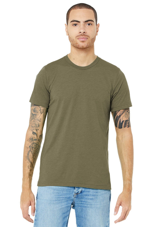 BELLA+CANVAS ® Unisex Triblend Short Sleeve Tee. BC3413 [Olive Triblend] - DFW Impression