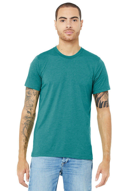 BELLA+CANVAS ® Unisex Triblend Short Sleeve Tee. BC3413 [Teal Triblend] - DFW Impression