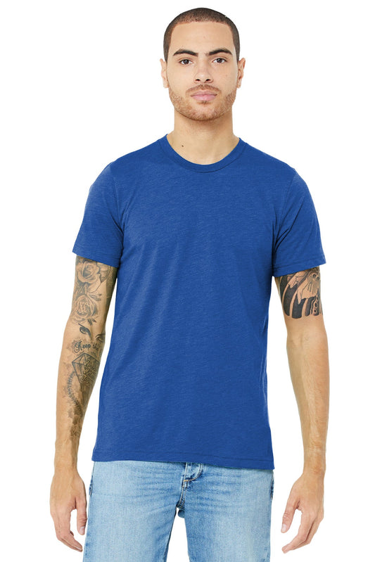 BELLA+CANVAS ® Unisex Triblend Short Sleeve Tee. BC3413 [True Royal Triblend] - DFW Impression