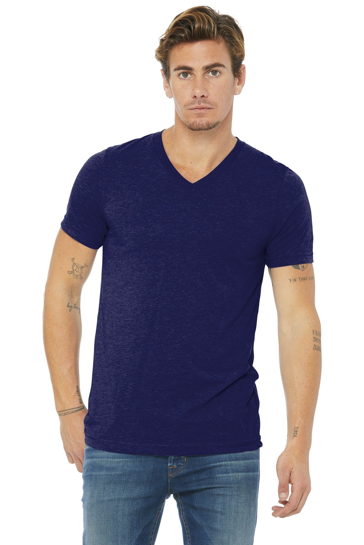 BELLA+CANVAS ® Unisex Triblend Short Sleeve V-Neck Te. BC3415 - DFW Impression